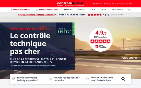 Aperçu du site ControlePlus